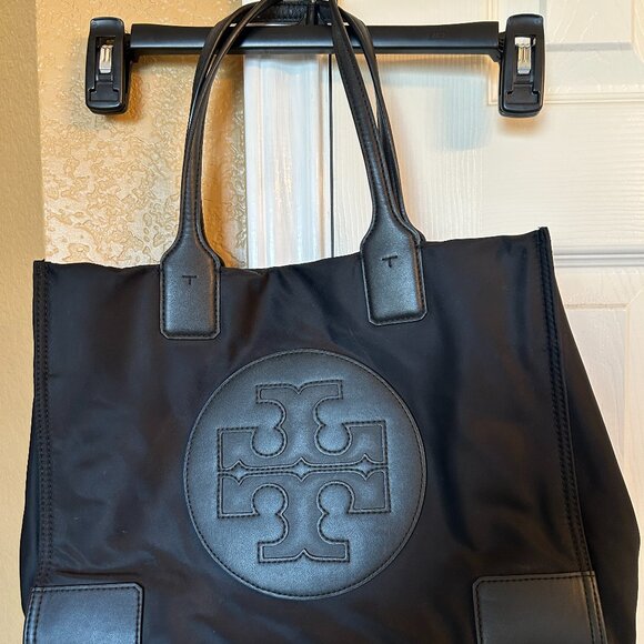 Tory Burch "Ella" Mini Shoulder Tote - Black - Picture 1 of 16